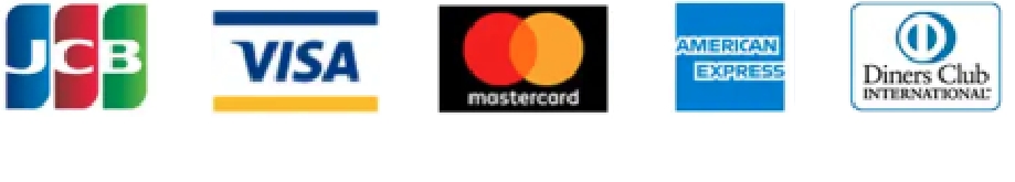 JCB,VISA,Master,アメリカンエクスプレス,Diners